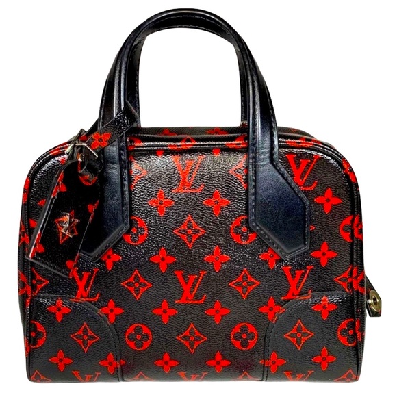 Louis Vuitton Handbags - Louis Vuitton Infrarouge Dora Soft BB bag Black/Red monogram tote LV